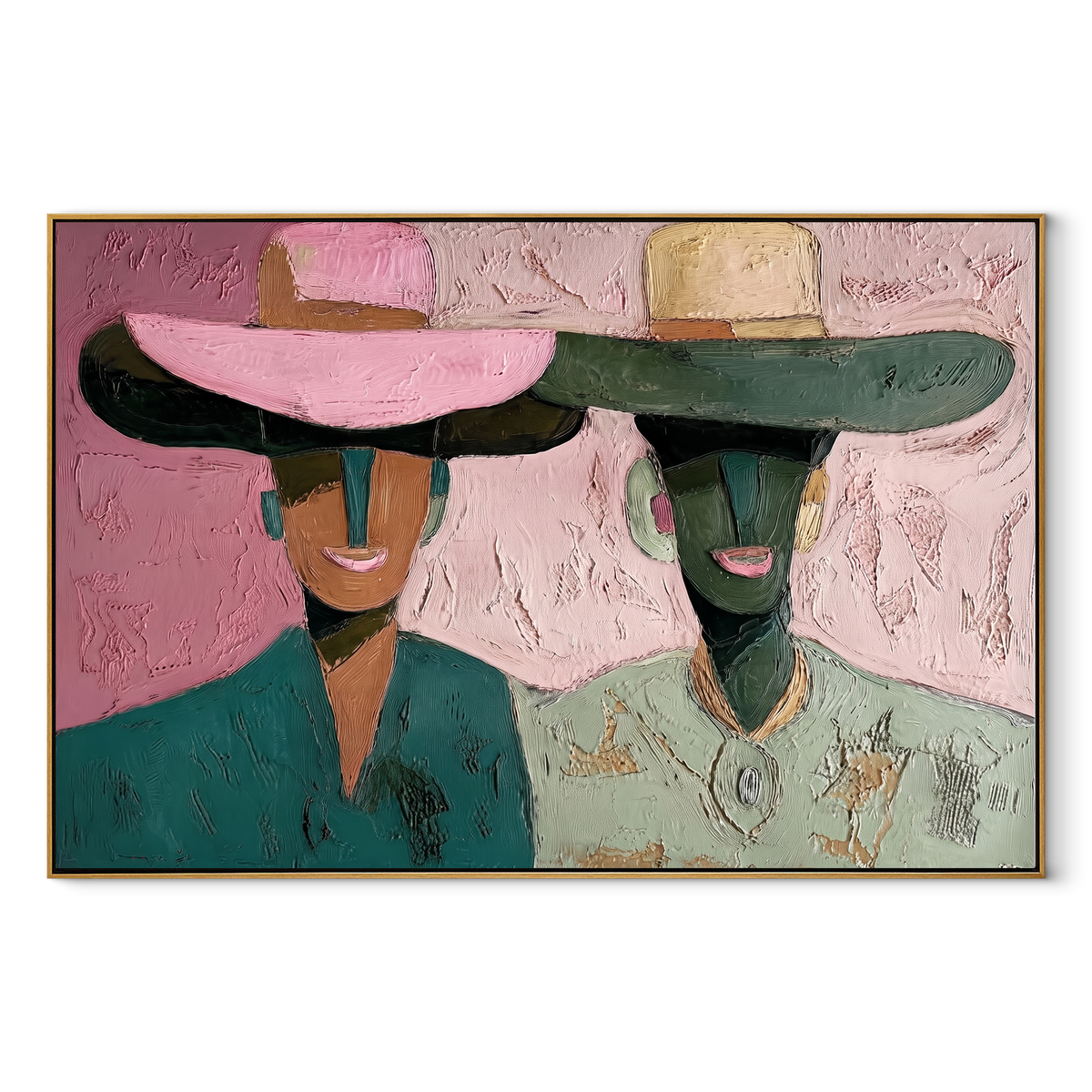 Pink Brims Frame Smiles - Vintage Americana wall art image 2