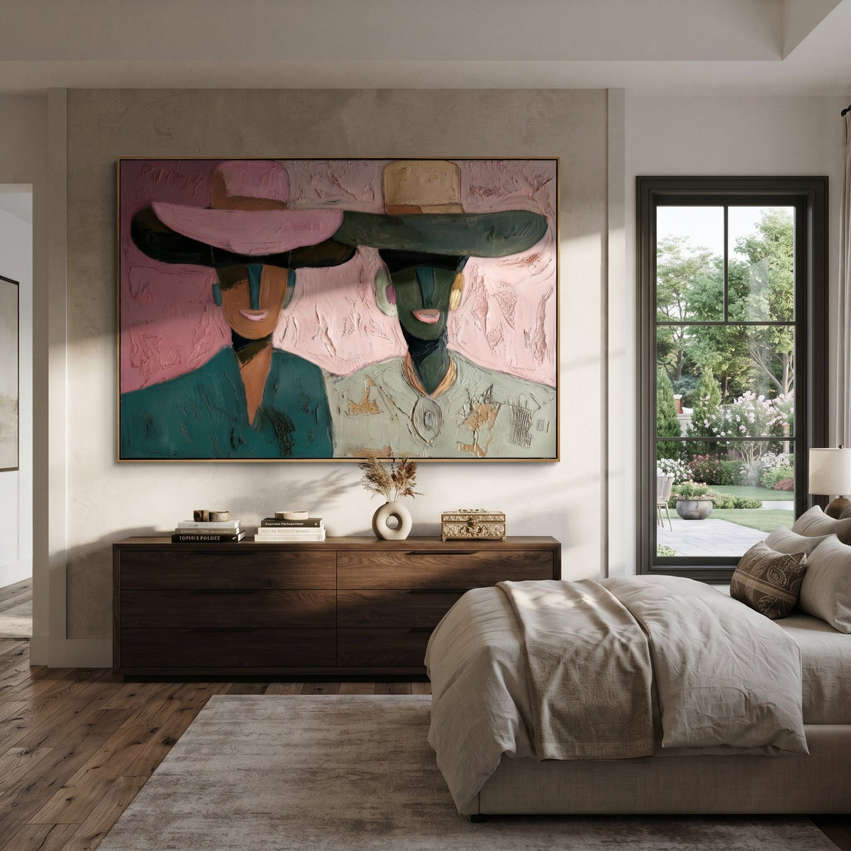 Pink Brims Frame Smiles - Vintage Americana wall art image 4