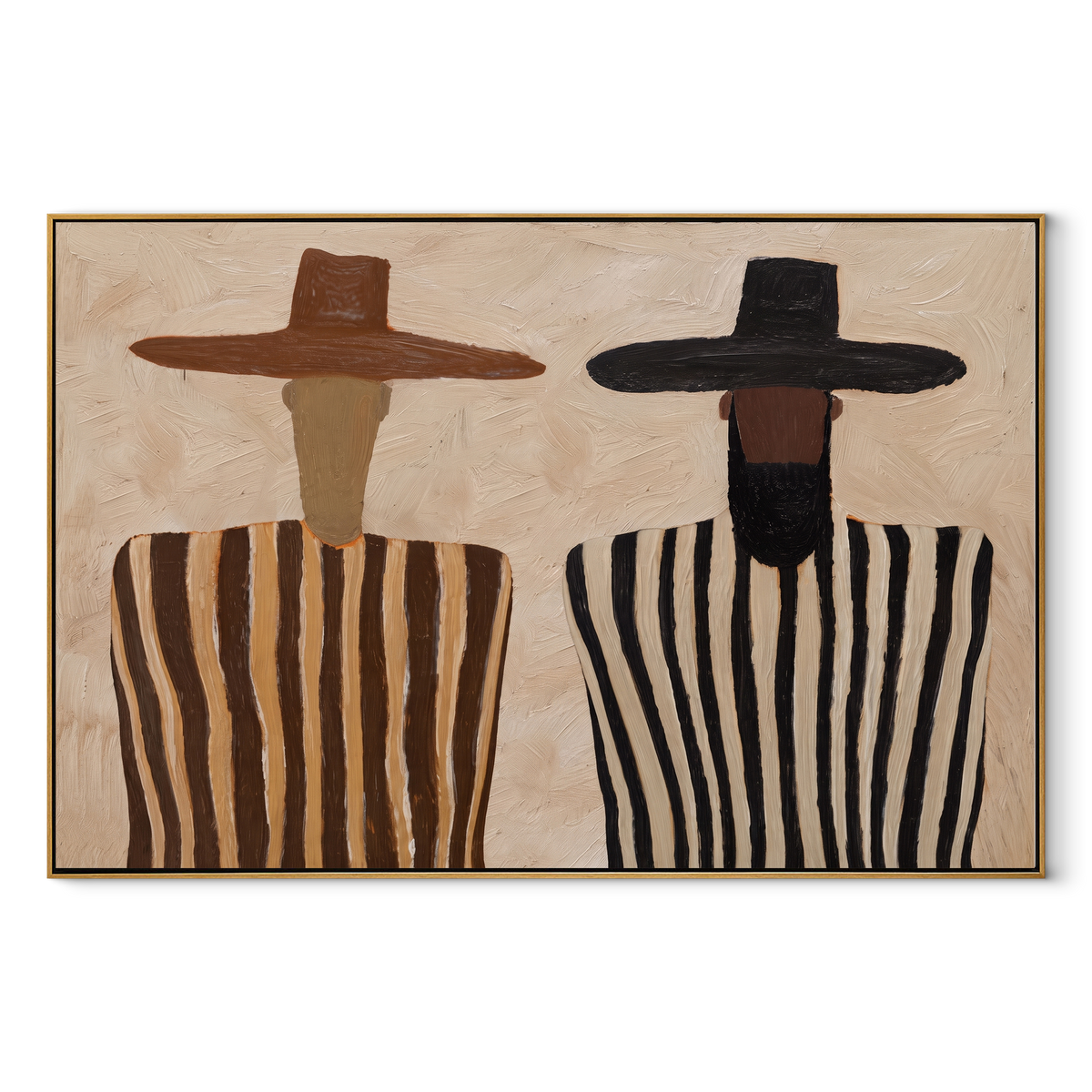 Brown Brims Guard Stripes - Vintage Americana wall art image 2