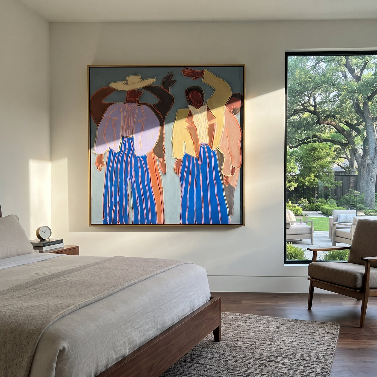 Raised Hands Break Blue - Vintage Americana wall art image 4