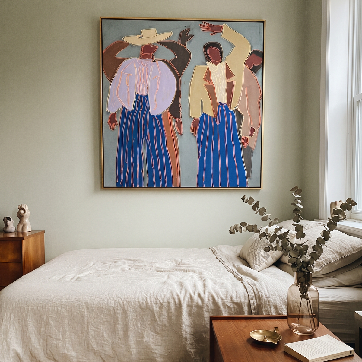 Raised Hands Break Blue - Vintage Americana wall art image 6