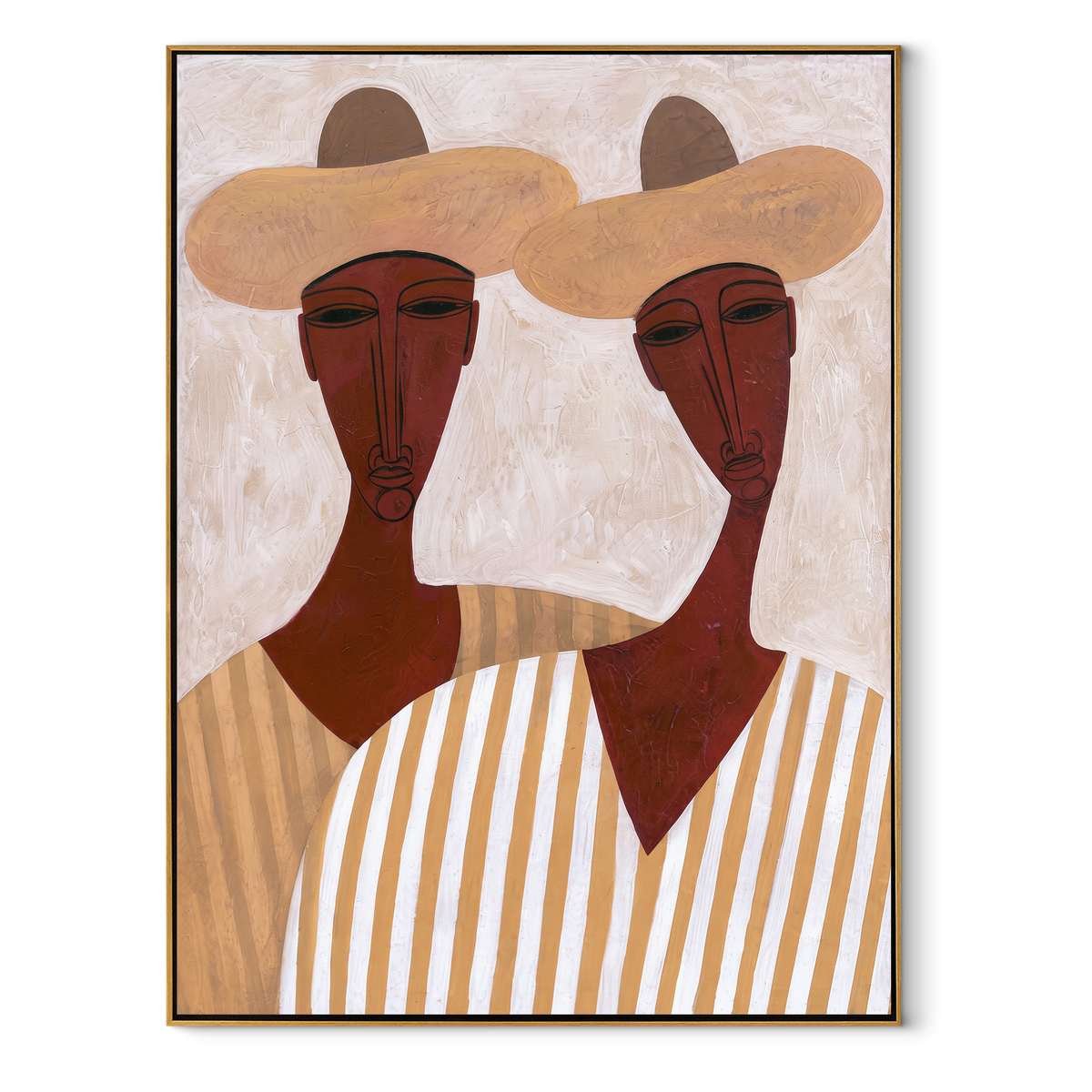 White Hats Frame Faces - Vintage Americana wall art image 2