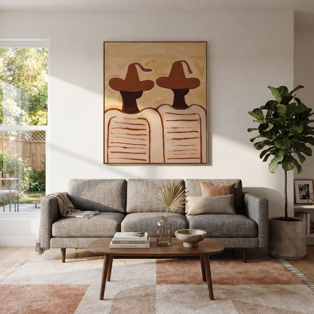 Brown Hats Hold Lines - Vintage Americana wall art image 5