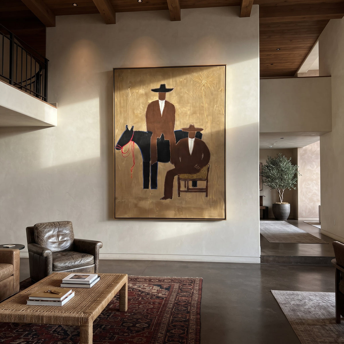 Two Cowboys Keep Watch - Vintage Americana wall art image 5
