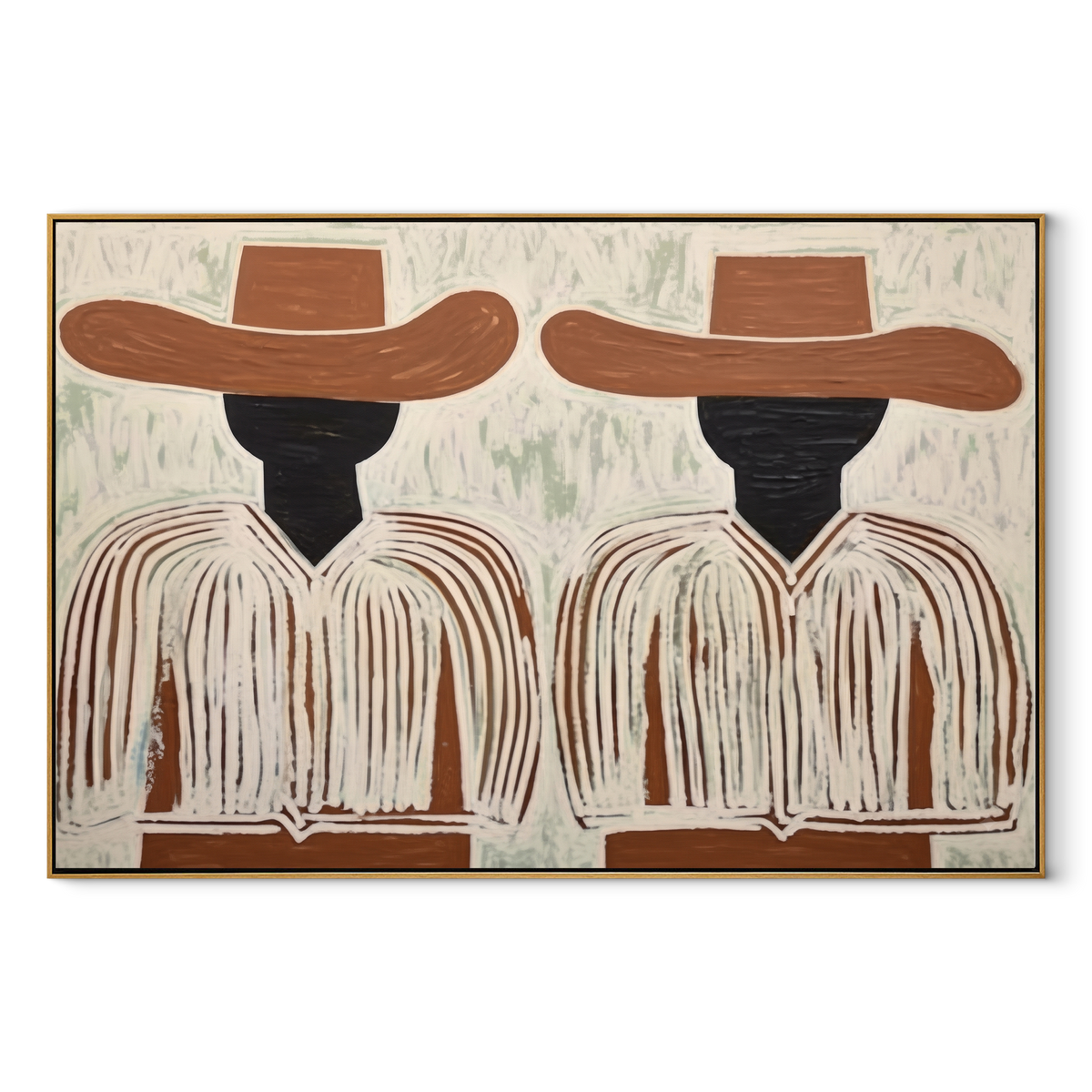 Brown Brims Hold Shadows - Vintage Americana wall art image 2