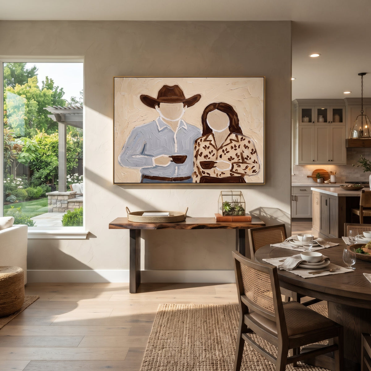 Two Cups Meet Home - Vintage Americana wall art image 3