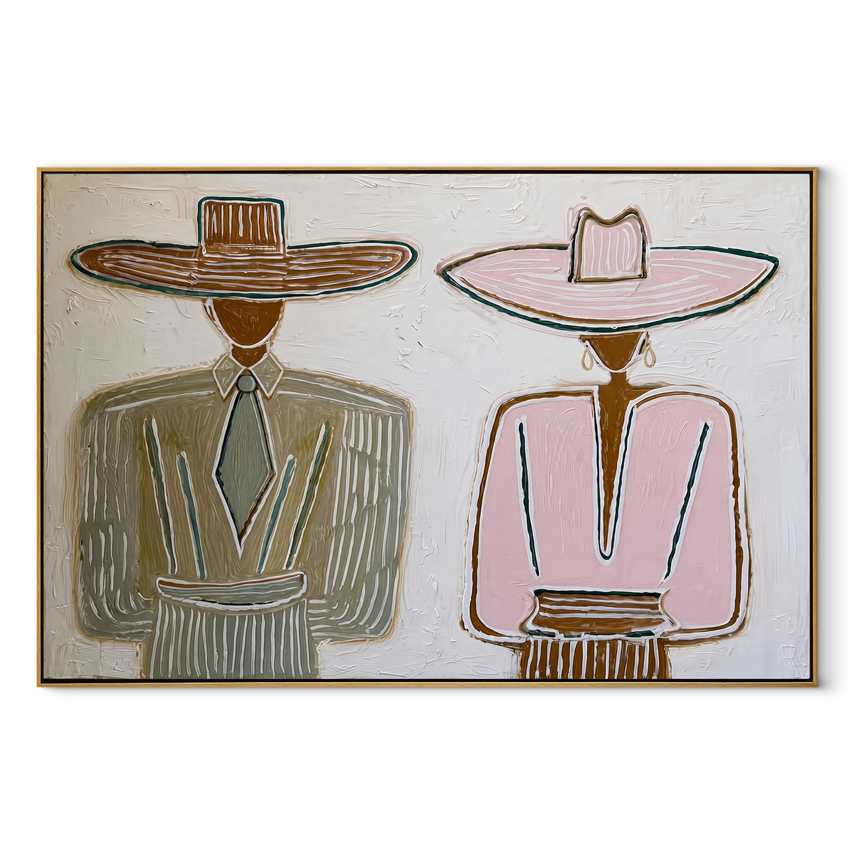 Brown Hat Meets Pink - Vintage Americana wall art image 2