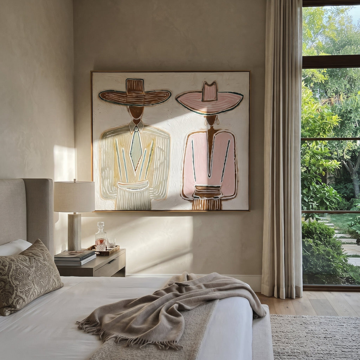 Brown Hat Meets Pink - Vintage Americana wall art image 3