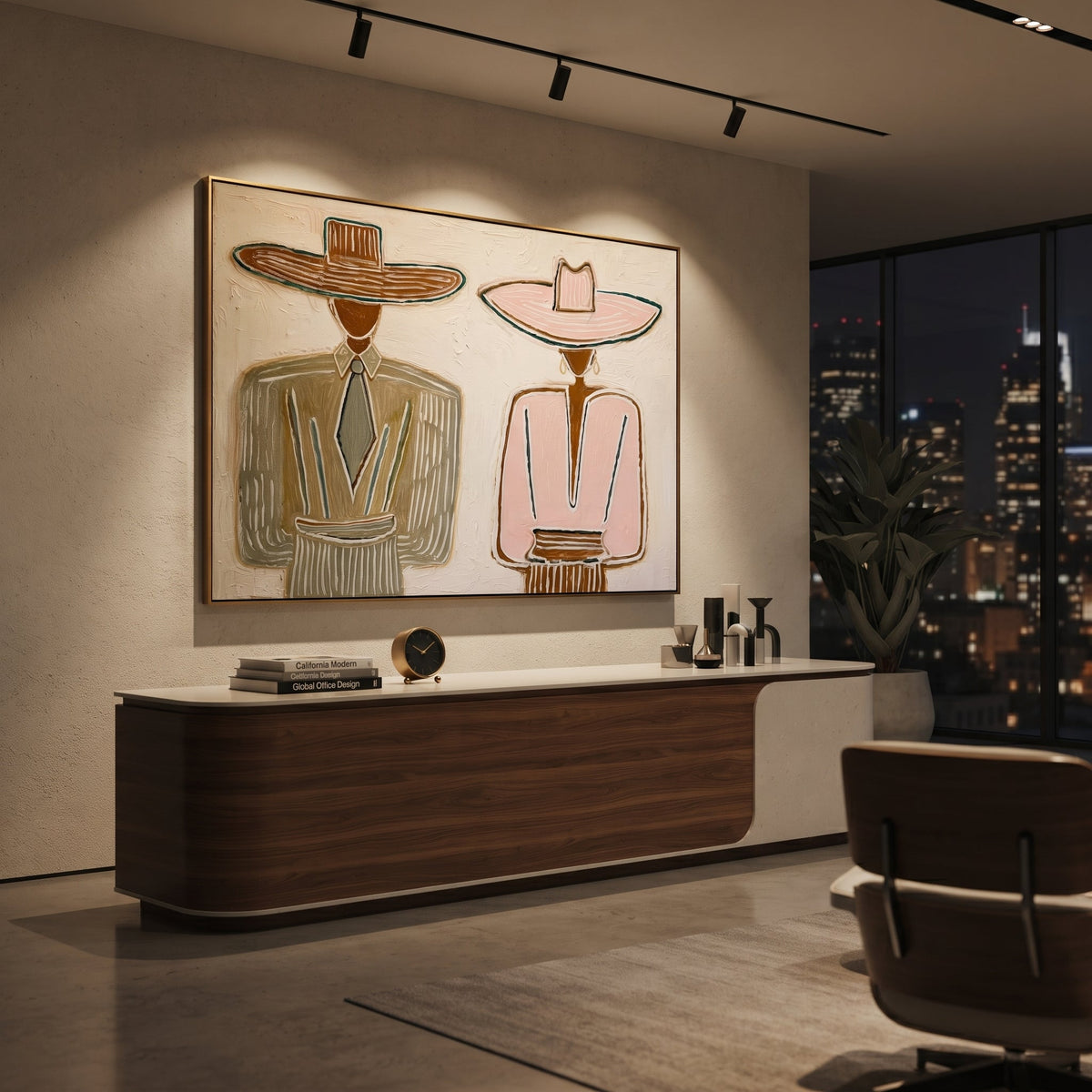 Brown Hat Meets Pink - Vintage Americana wall art image 5