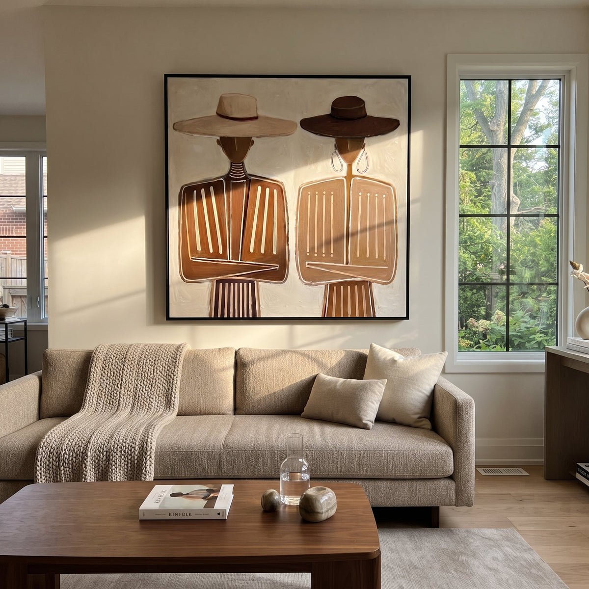 White Hat Meets Brown - Vintage Americana wall art image 3