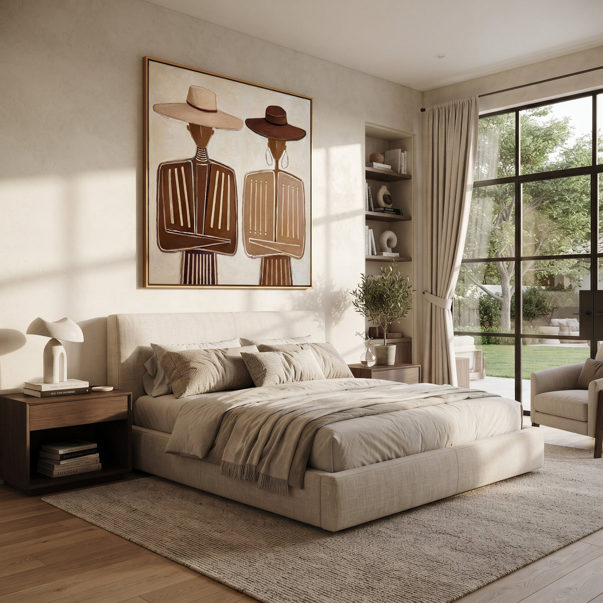 White Hat Meets Brown - Vintage Americana wall art image 4