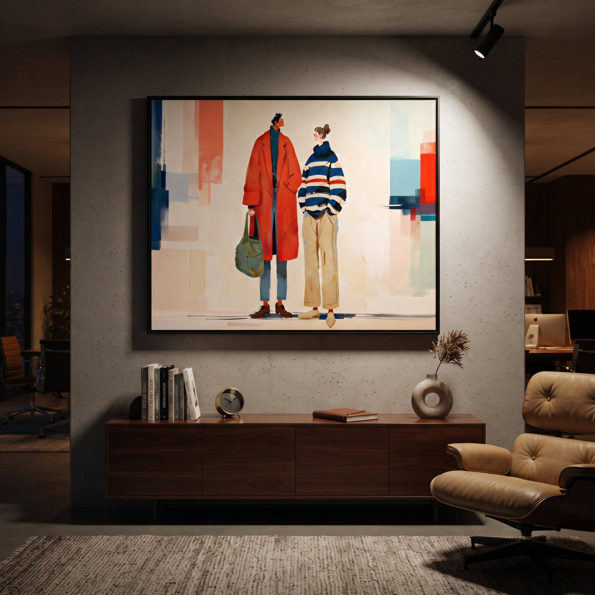 Red Coat Crosses City - Vintage Americana wall art image 5
