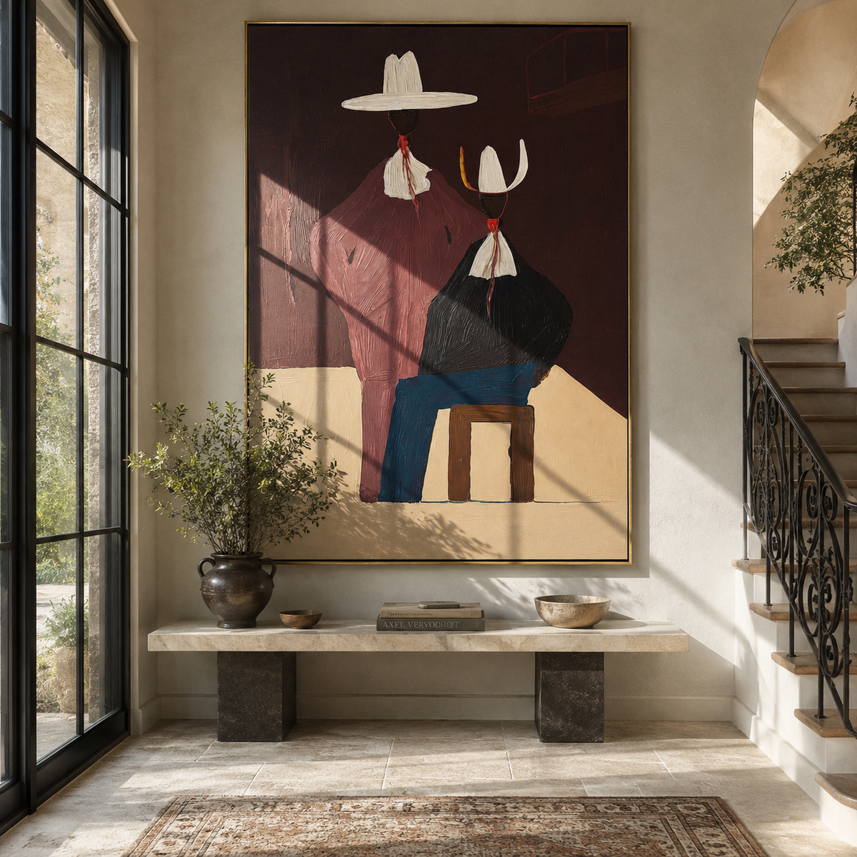 Mauve Figure Watches Blue - Vintage Americana wall art image 1