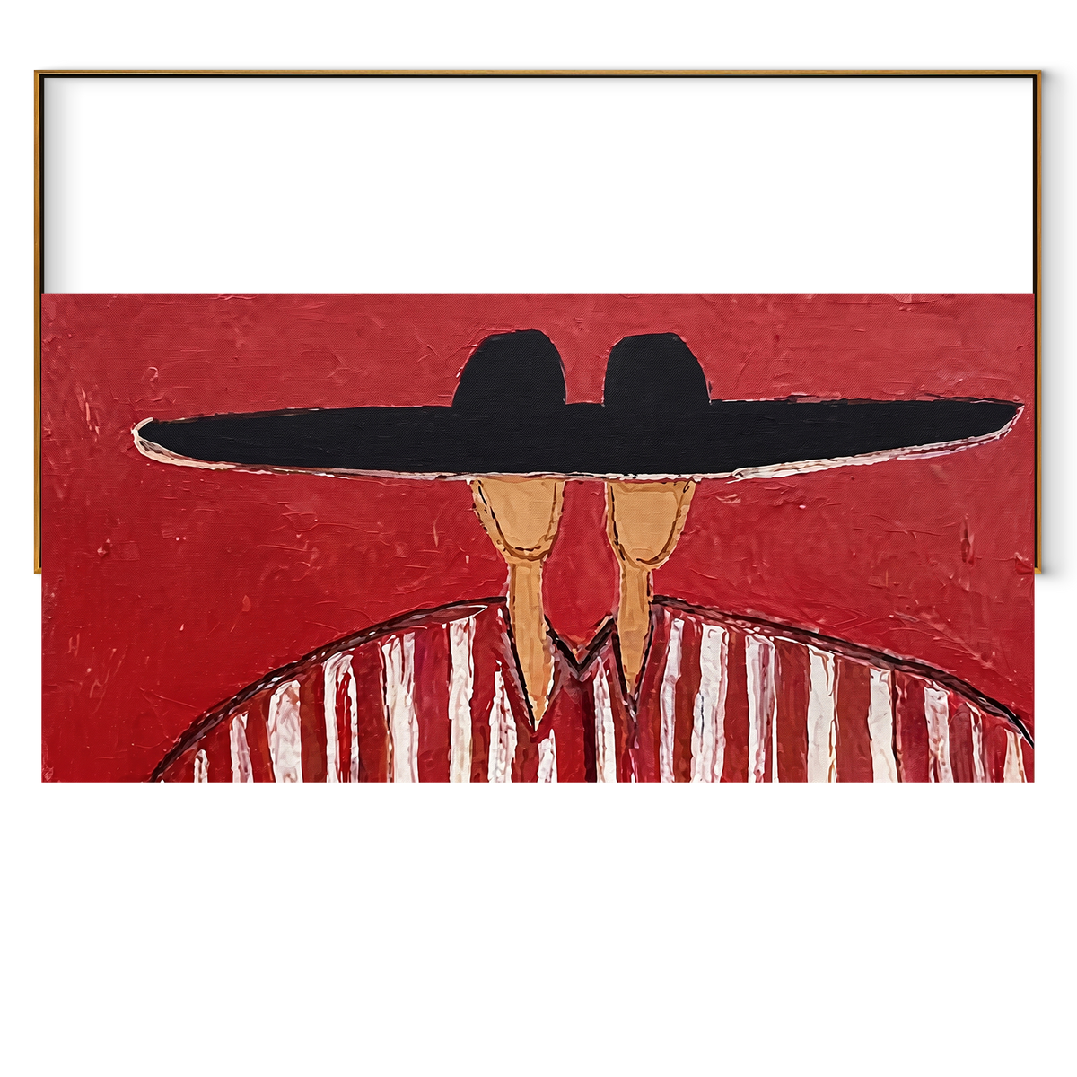 Black Brim Joins Stripes - Vintage Americana wall art image 2