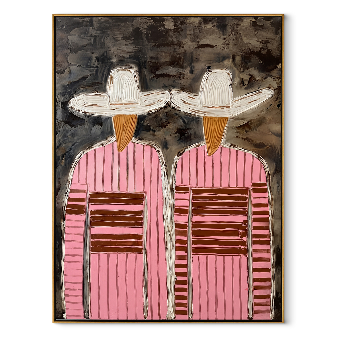White Hats Cross Charcoal - Vintage Americana wall art image 2