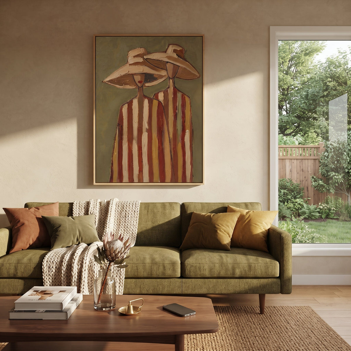 Tan Hats Lean Together - Vintage Americana wall art image 5