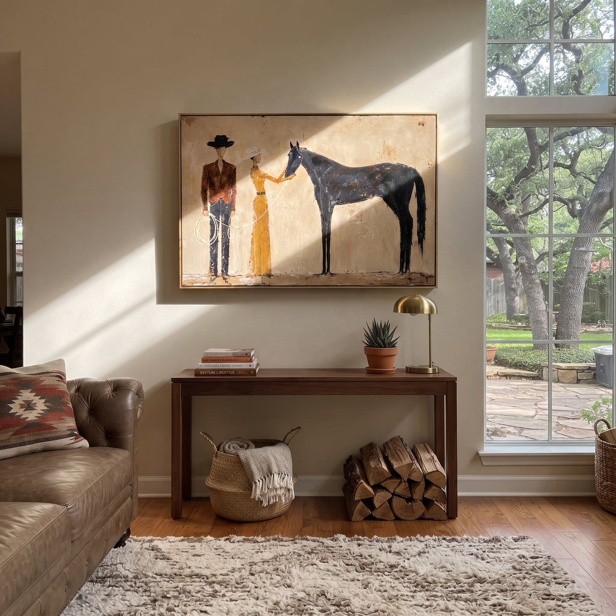 Gentle Hand Meets Horse - Vintage Americana wall art image 3
