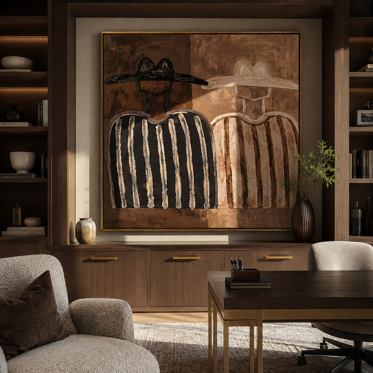 Two Shadows Trade Hats - Vintage Americana wall art image 1