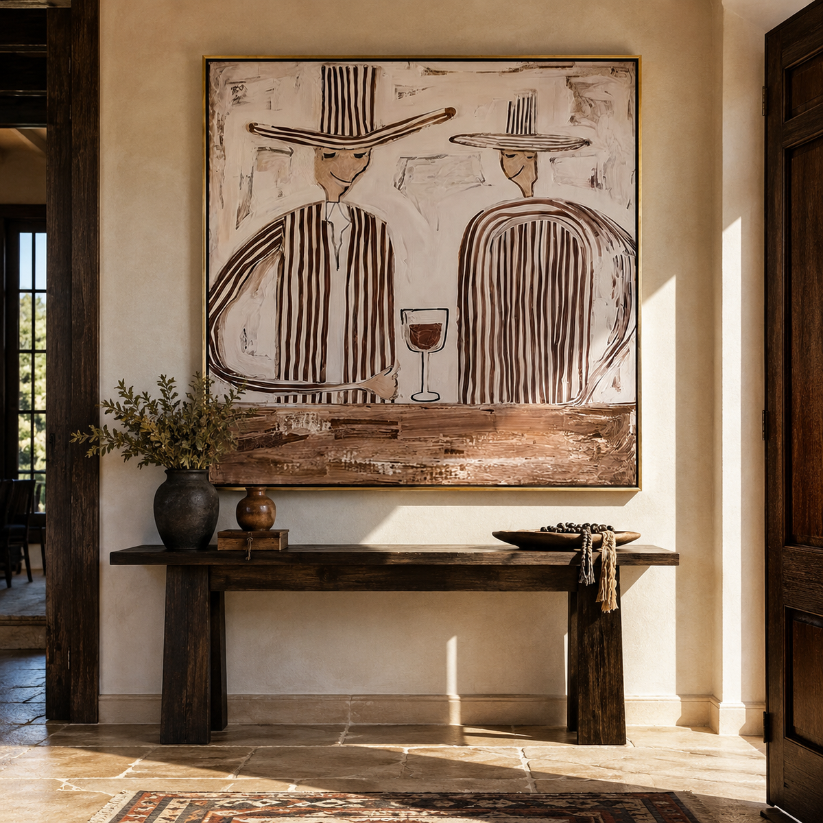 Wine Waits Between Stripes - Vintage Americana wall art image 5