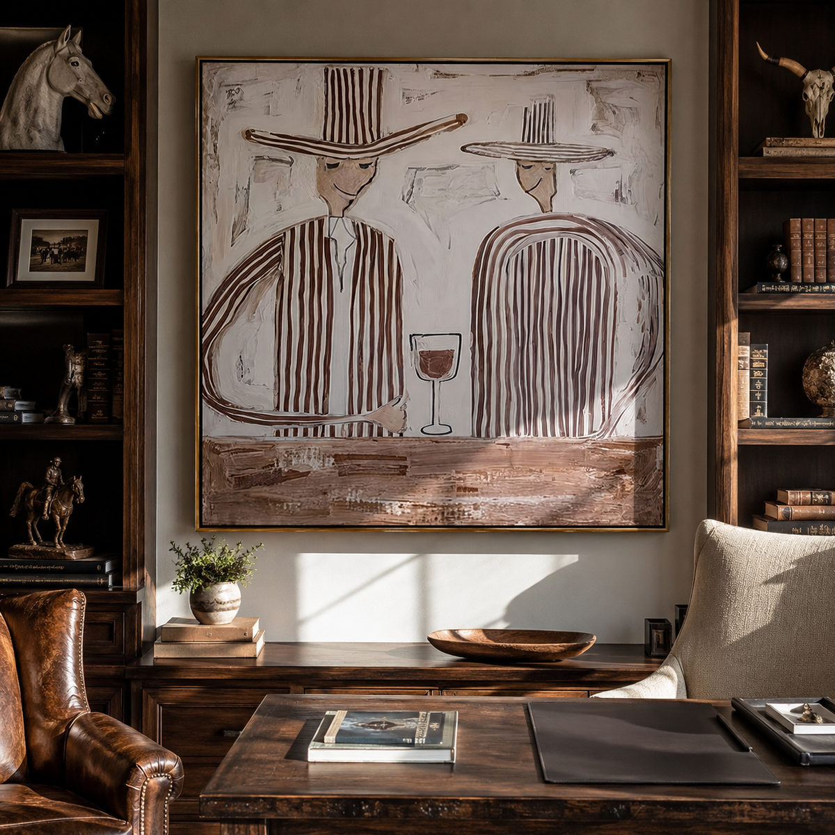 Wine Waits Between Stripes - Vintage Americana wall art image 6