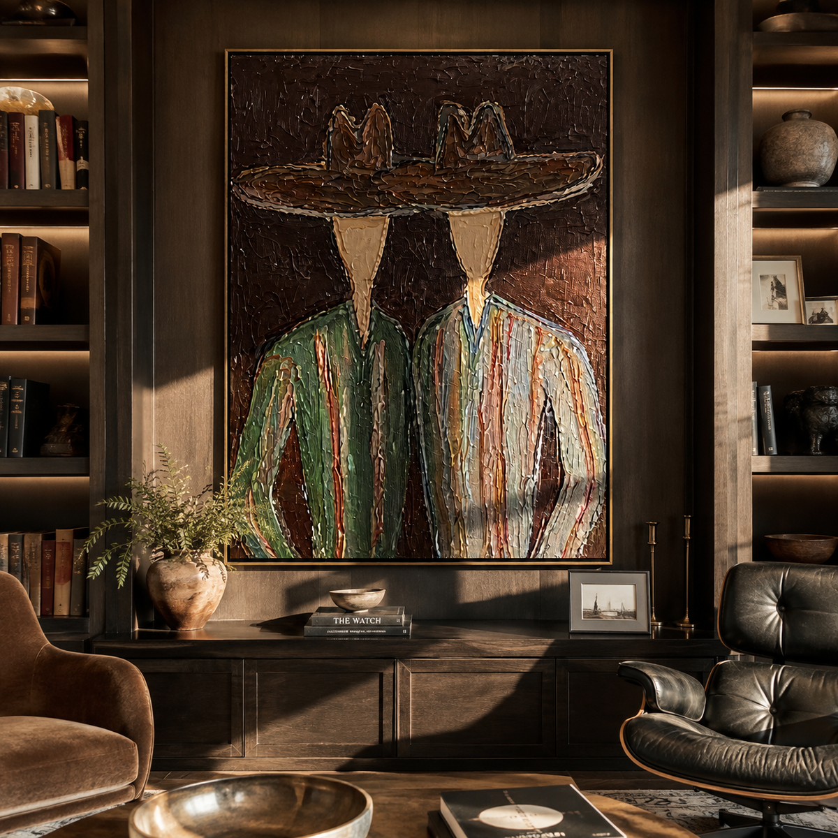 Brown Brims Span Green - Vintage Americana wall art image 3