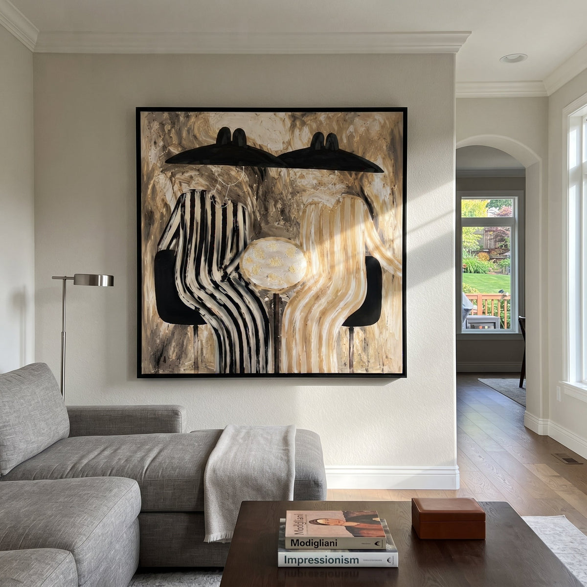 Black Chairs Hold Stripes - Vintage Americana wall art image 5