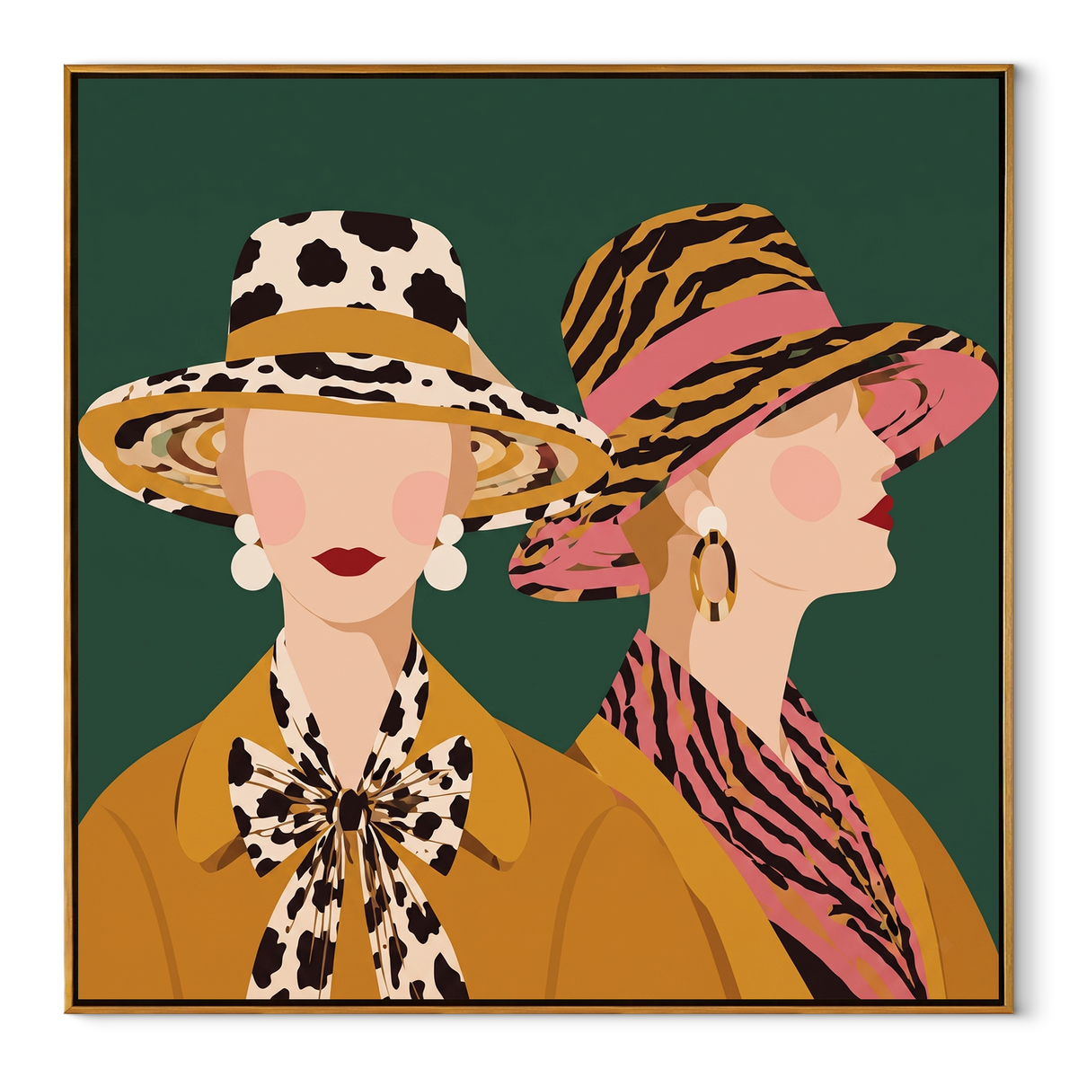 Tiger Stripes Meet Spots - Vintage Americana wall art image 2
