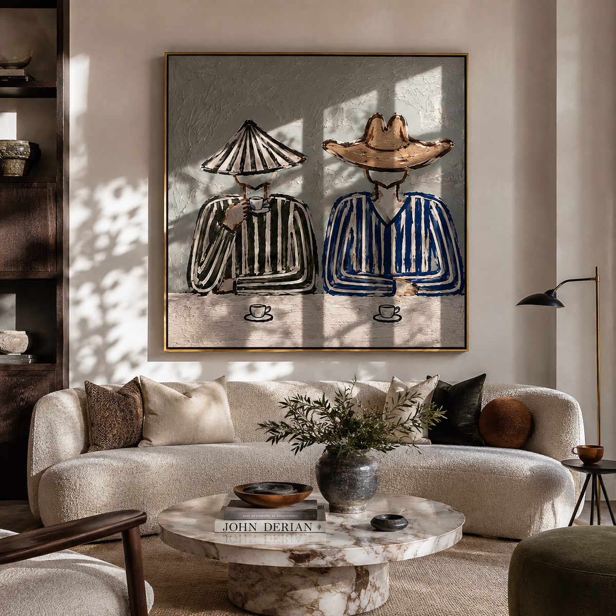 Two Cups Mark Waiting - Vintage Americana wall art image 3