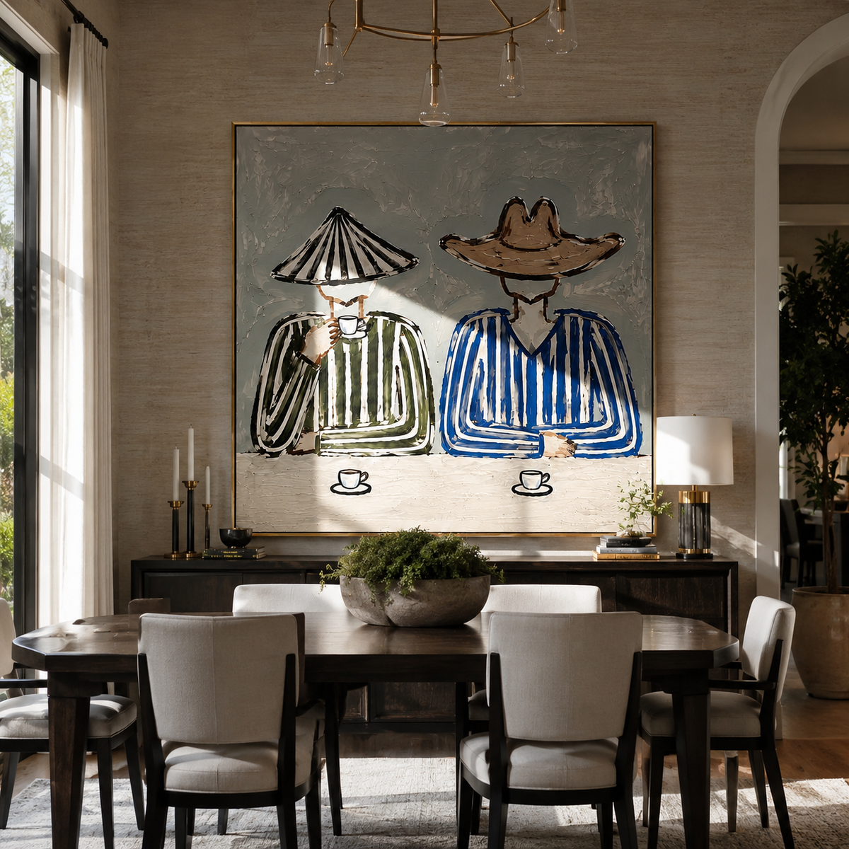 Two Cups Mark Waiting - Vintage Americana wall art image 4