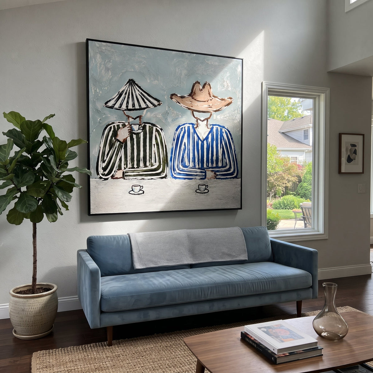 Two Cups Mark Waiting - Vintage Americana wall art image 5