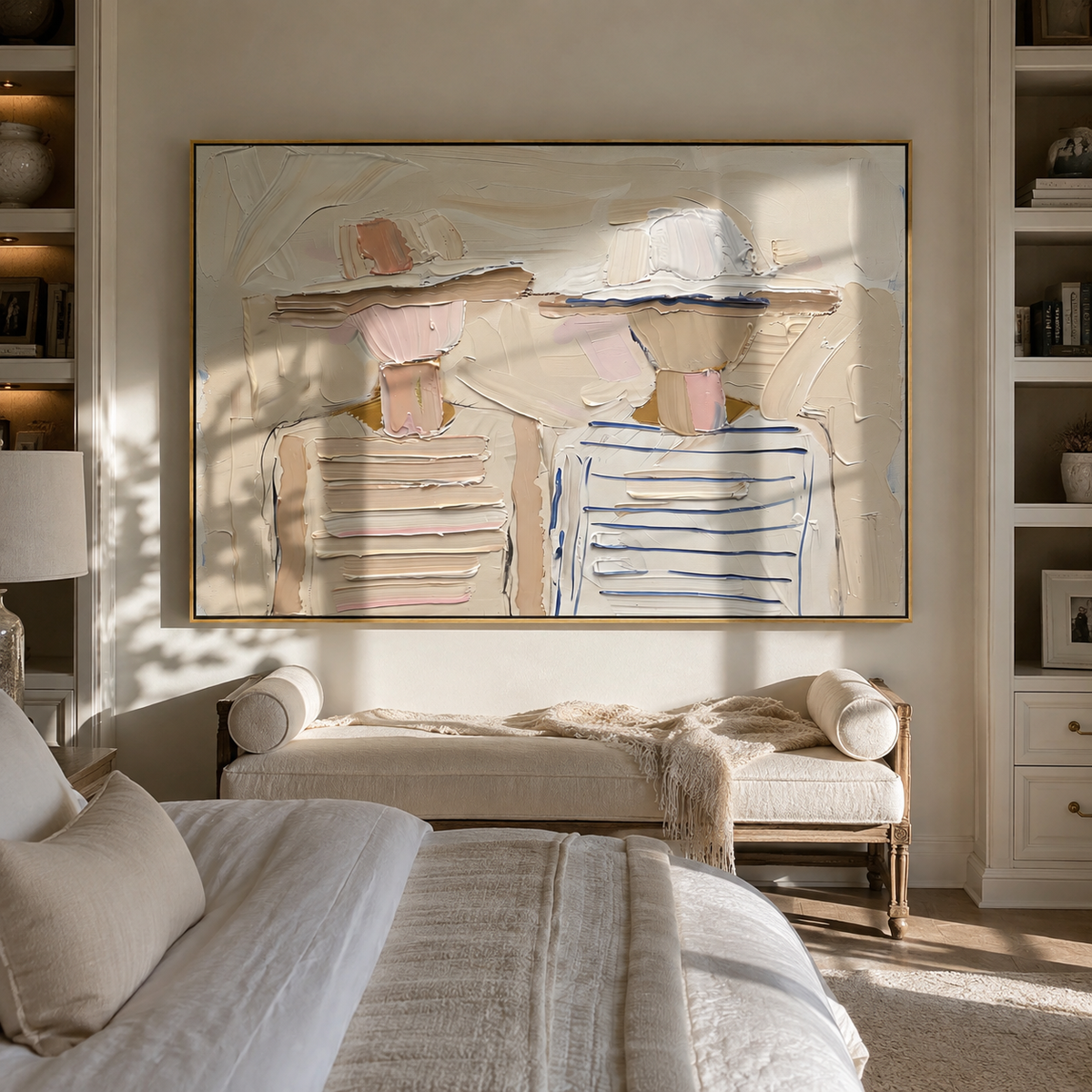 Soft Hats Hold Stripes - Vintage Americana wall art image 1