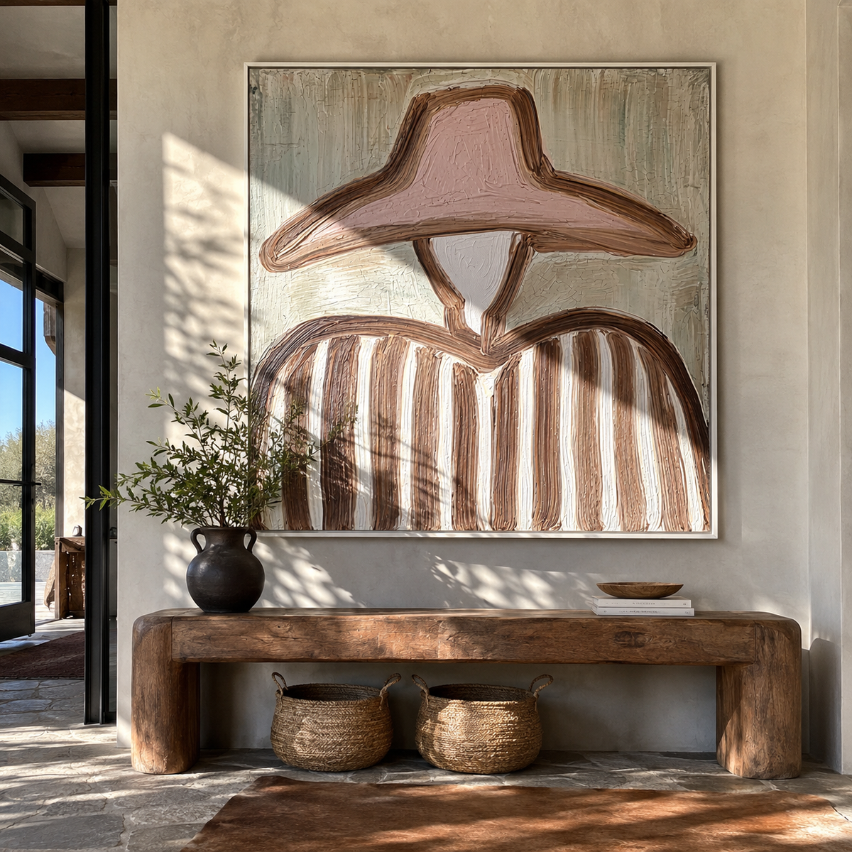 Blush Hat Meets Sage - Vintage Americana wall art image 5