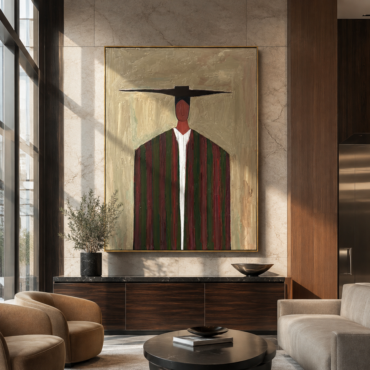 Dark Bar Crosses Burgundy - Vintage Americana wall art image 1
