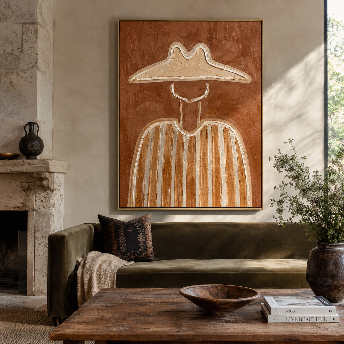 Pale Brim Crosses Clay - Vintage Americana wall art image 3