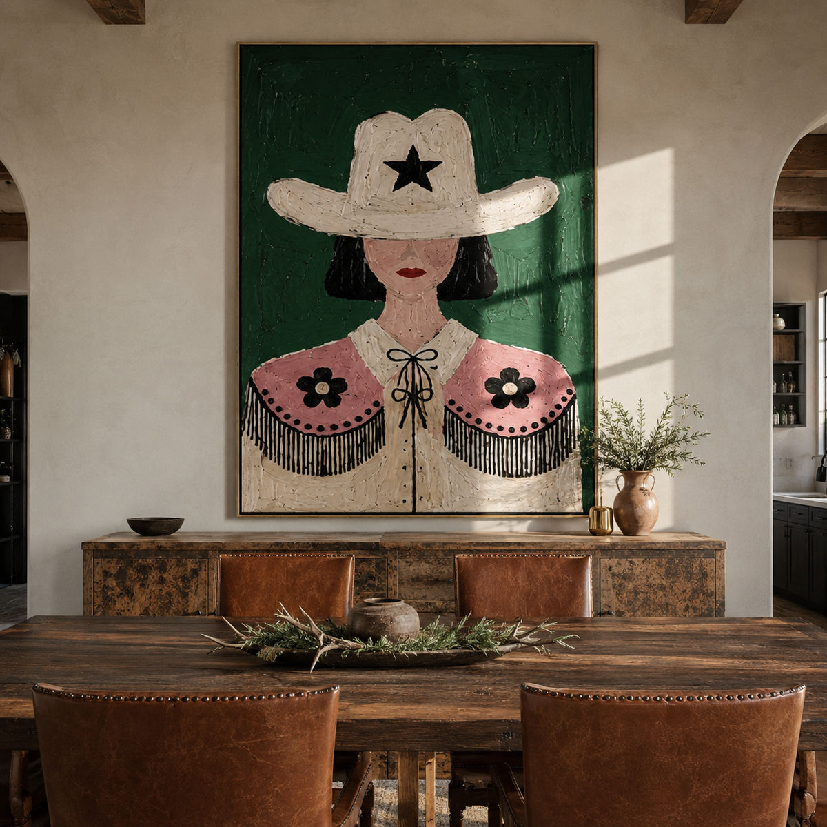 Lone Star Frames Flowers - Vintage Americana wall art image 4