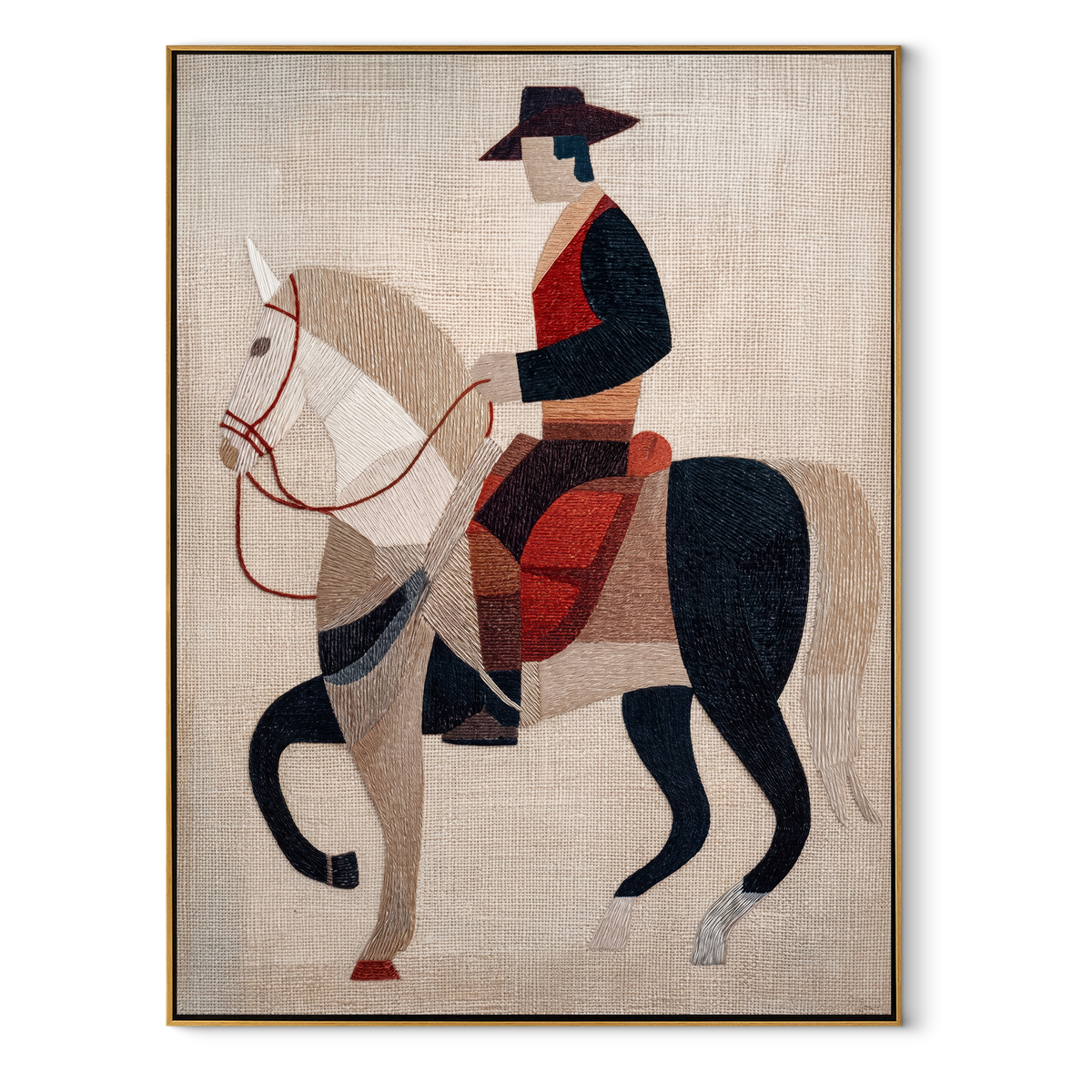 Pale Horse Crosses Silence - Vintage Americana wall art image 2