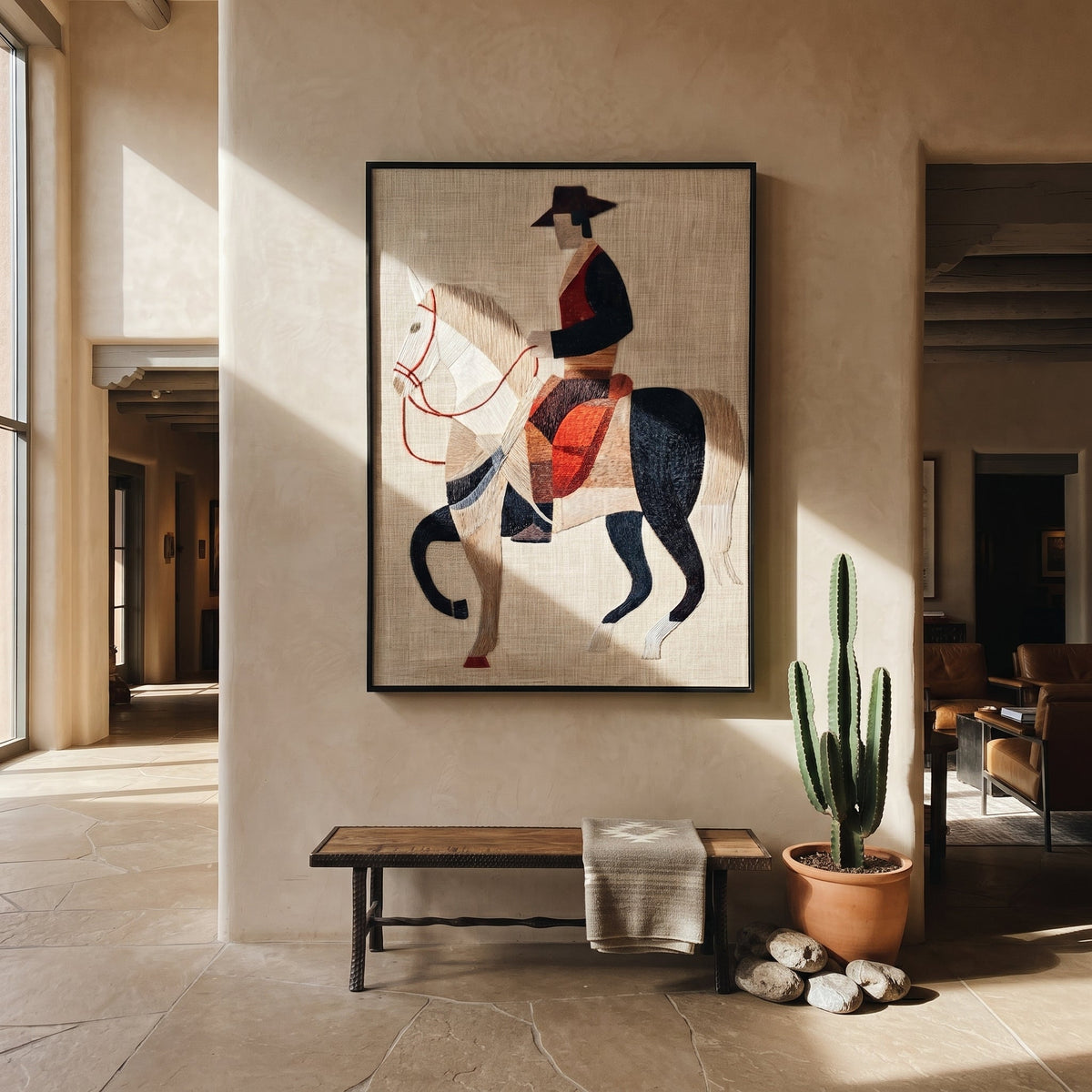 Pale Horse Crosses Silence - Vintage Americana wall art image 5