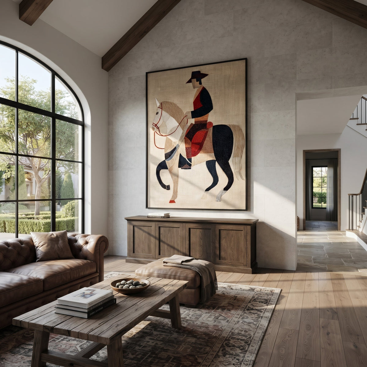 Pale Horse Crosses Silence - Vintage Americana wall art image 6