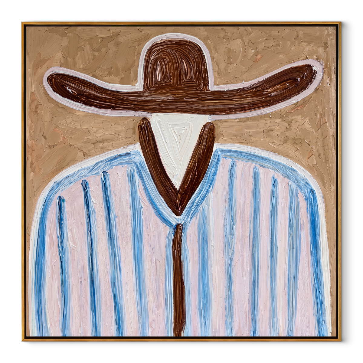 Brown Brim Meets Sky - Vintage Americana wall art image 2