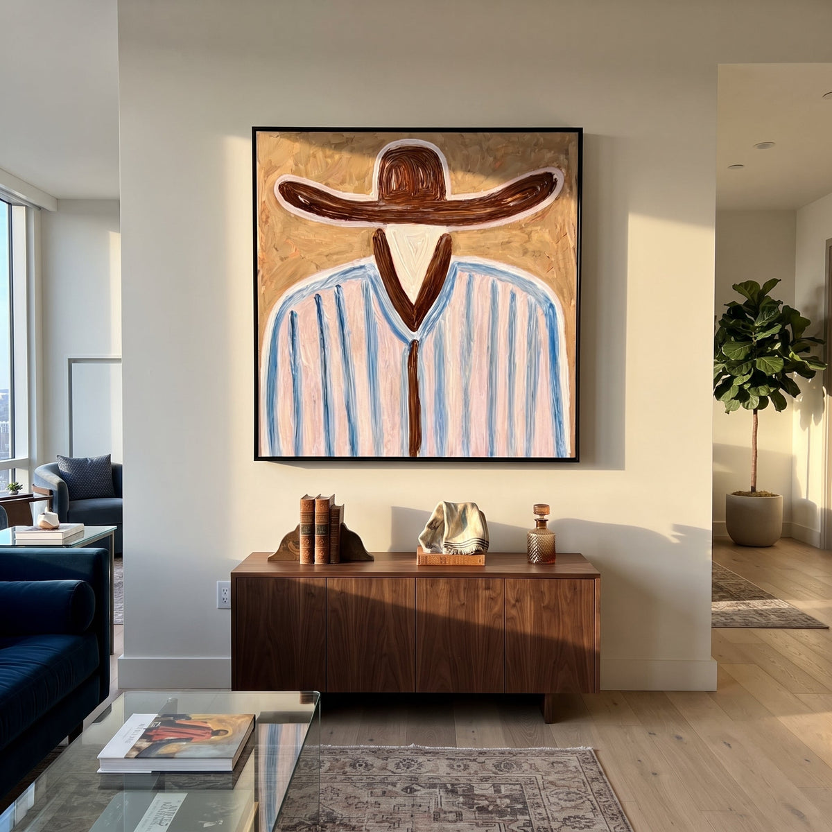 Brown Brim Meets Sky - Vintage Americana wall art image 4