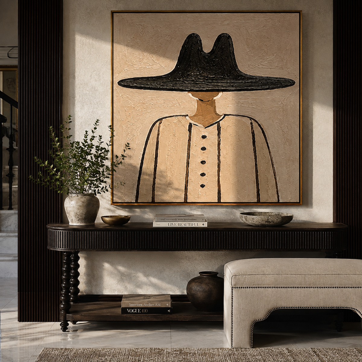 Black Peak Grounds Linen - Vintage Americana wall art image 3