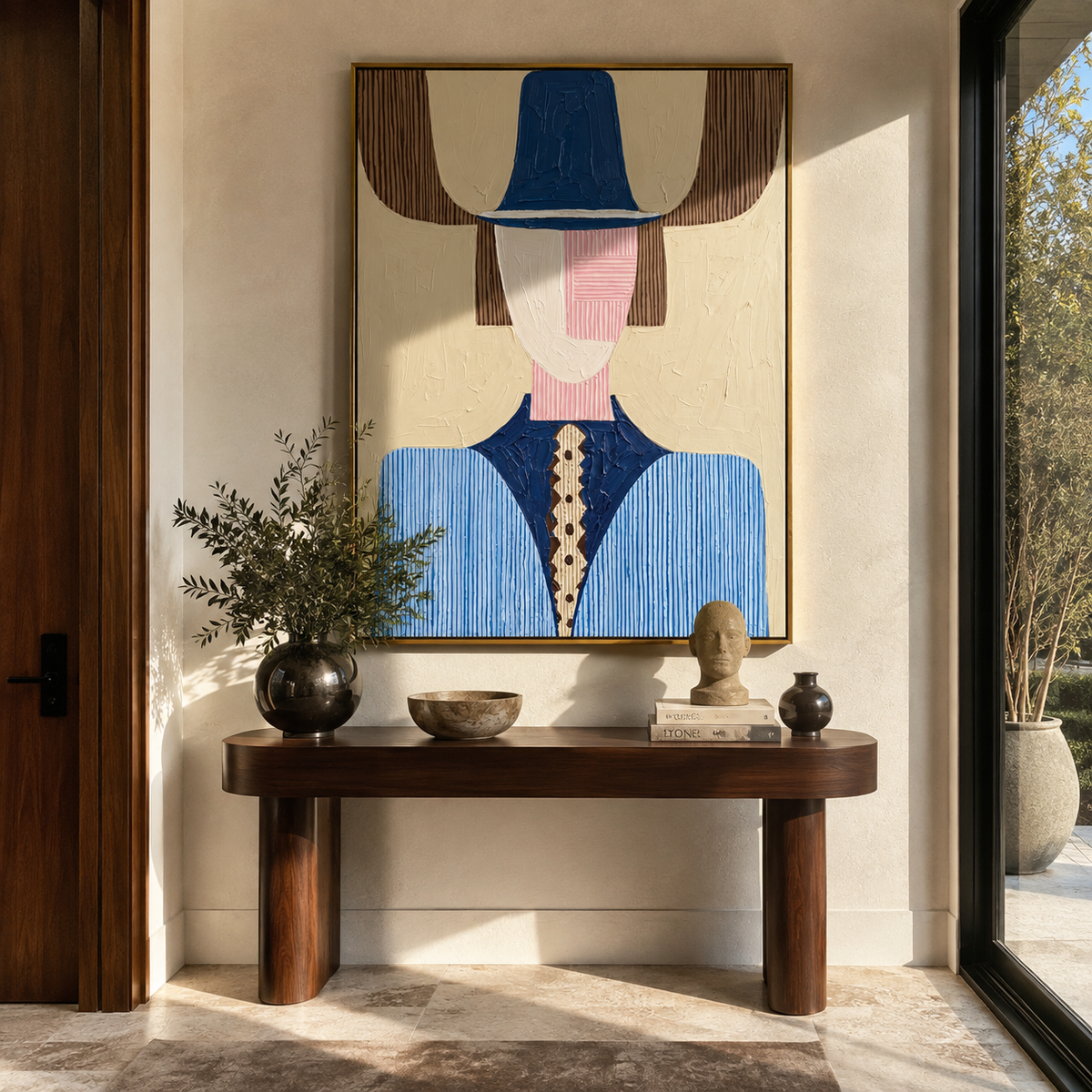 Blue Crown Meets Pink - Vintage Americana wall art image 3