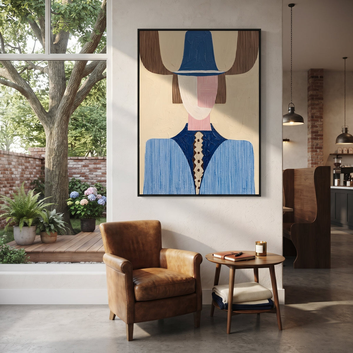 Blue Crown Meets Pink - Vintage Americana wall art image 5