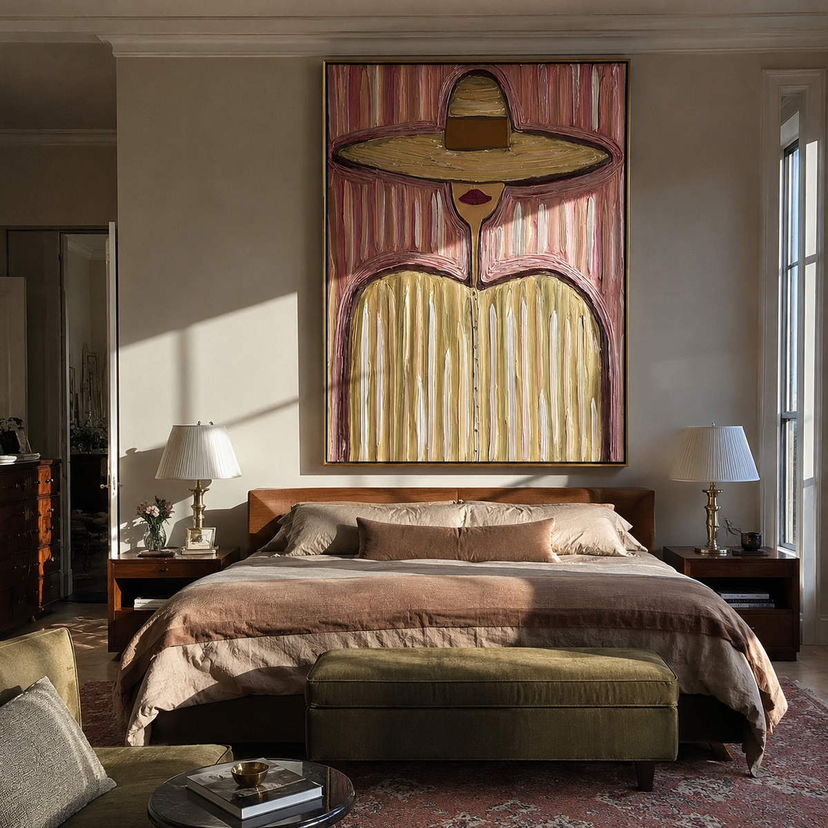 Pink Stripes Hold Sand - Vintage Americana wall art image 3