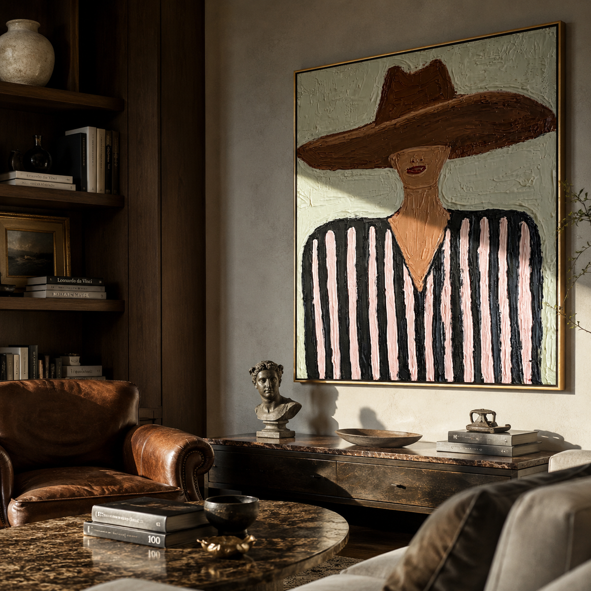 Brown Brim Meets Mint - Vintage Americana wall art image 6