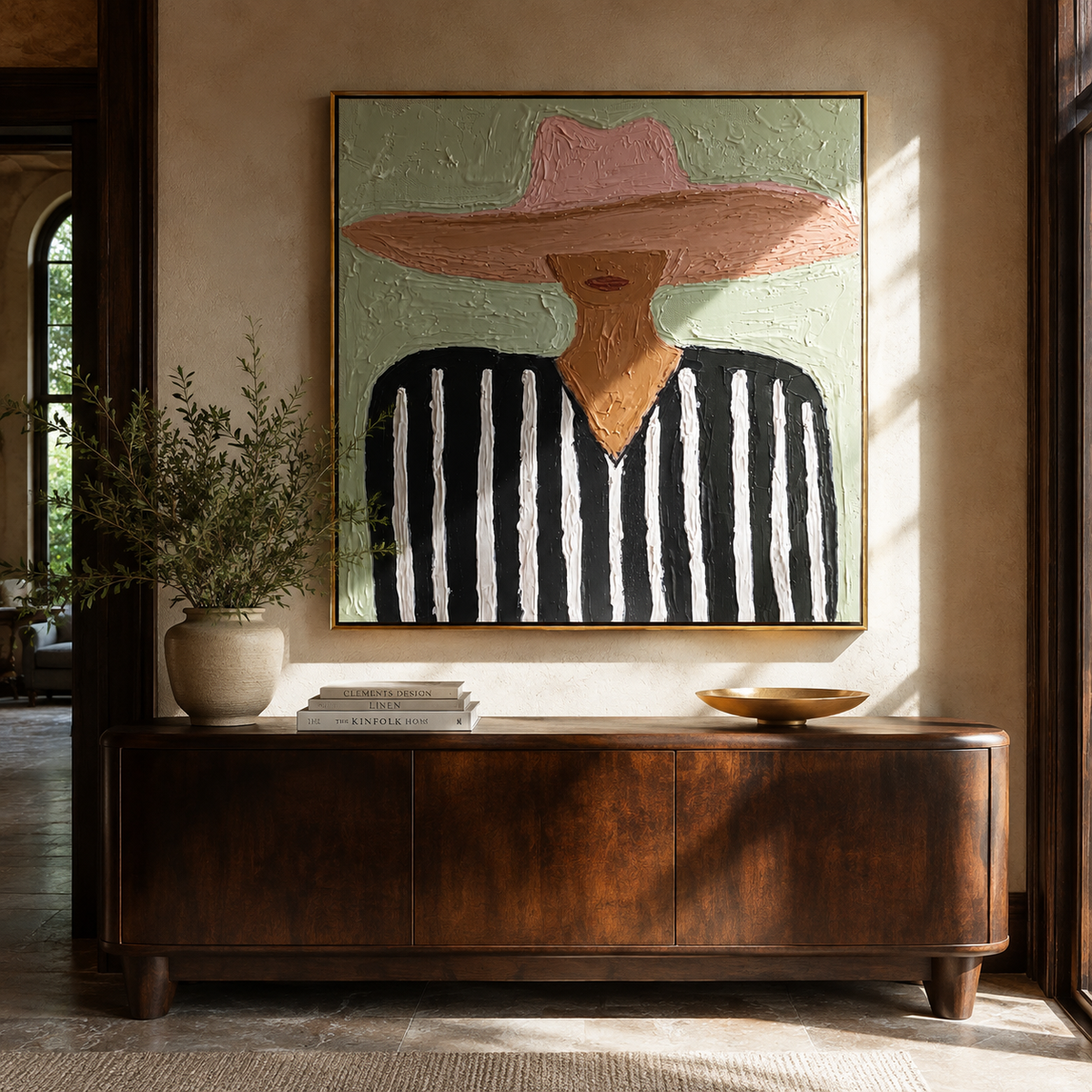 Blush Brim Crosses Black - Vintage Americana wall art image 4